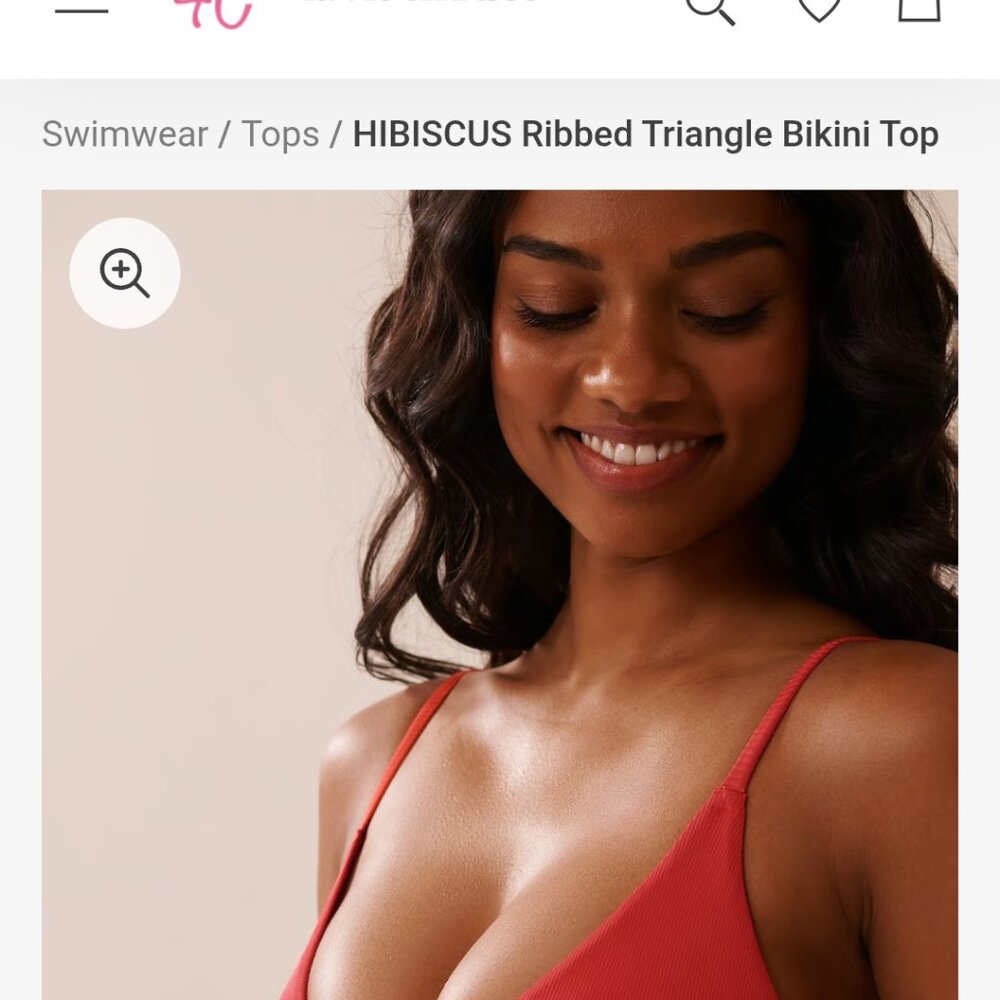 Size medium ribbed  red bikini